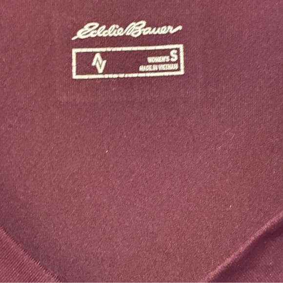 Eddie Bauer Travex Dress Purple Knit Flare V Neck 3/4 Sleeve Size S - Picture 9 of 10